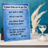 Ein Gedicht von mir an deine Vater-Tafel Fotoplatte (Seite)