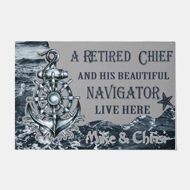 Ein geduldiger Chef, der hier lebt Fußmatte (Vorderseite)