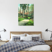 Ein gefallener Baum in der Waldparkszene Leinwanddruck (Insitu (Schlafzimmer))
