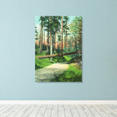Ein gefallener Baum in der Waldparkszene Leinwanddruck (Insitu (Holzboden))