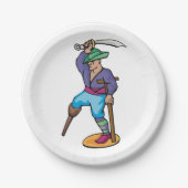 Ein gefälschter Pirat Pappteller (Vorderseite)