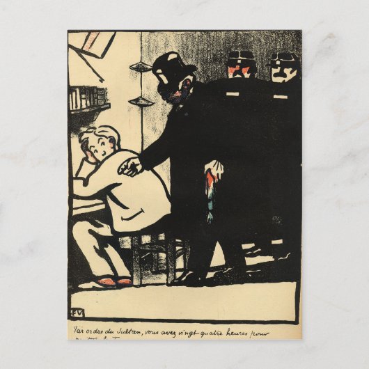 Ein Gefangener wird aus Verbrechen verbannt und Postkarte (Vorderseite)