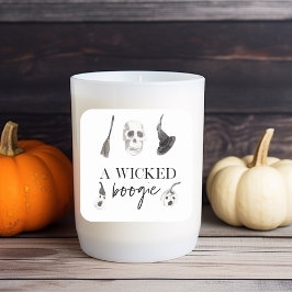 Ein gefickter Boogie | Frohe Halloween Quadratischer Aufkleber