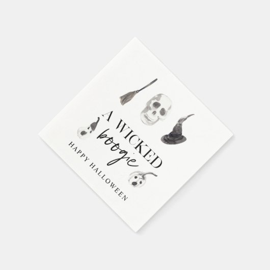 Ein gefickter Boogie | Frohe Halloween Serviette (Ecke)