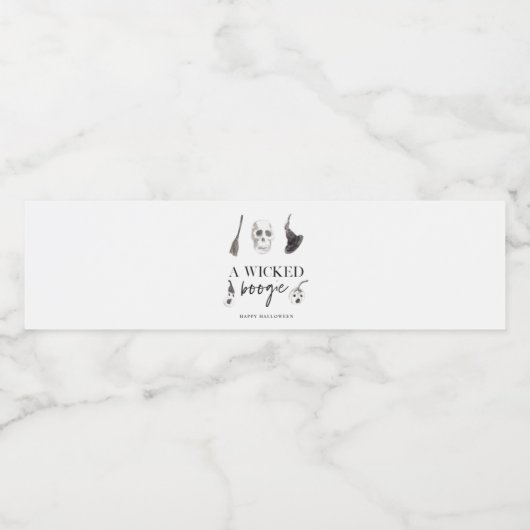 Ein gefickter Boogie | Frohe Halloween Wasserflaschenetikett (Einzelnes Label)