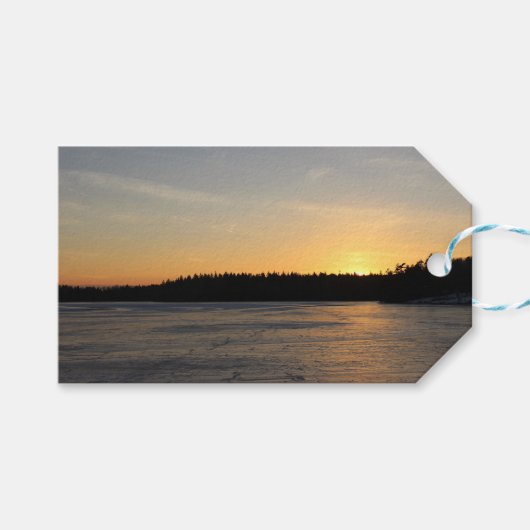 Ein gefrorener Sonnenuntergang Geschenkanhänger (Vorderseite (Horizontal))