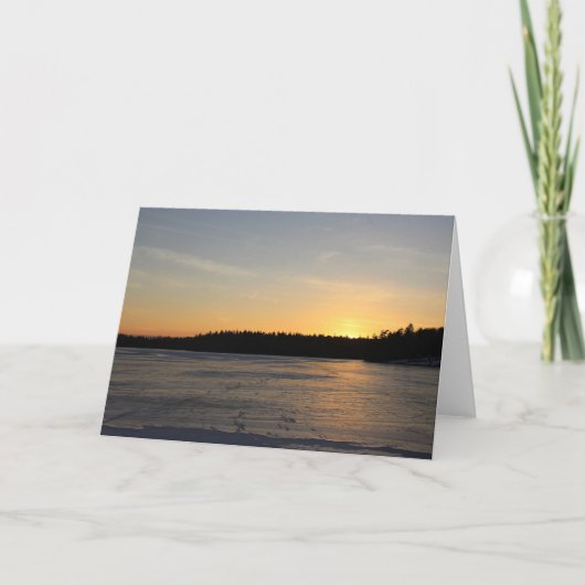 Ein gefrorener Sonnenuntergang Karte (Vorderseite)