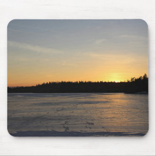 Ein gefrorener Sonnenuntergang Mousepad