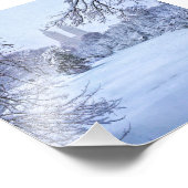 Ein gefrorener Teich im Zentralpark Fotodruck (Ecke)