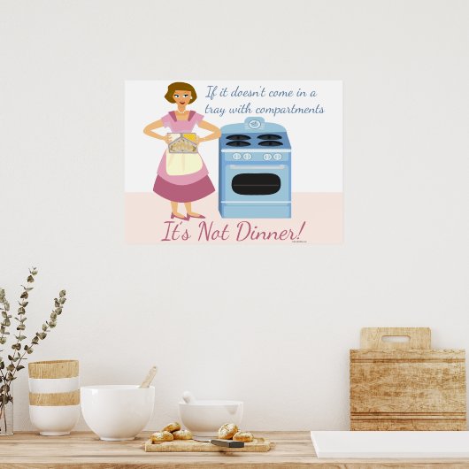 Ein gefrorenes Abendessen bedeutet Abendessen Poster (Küche)