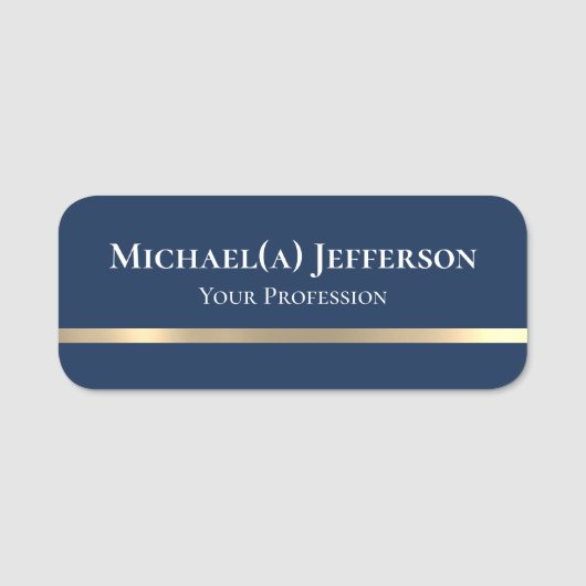 Ein Gefühl von Beruflichem Prestige: Dunkles Blau  Namensschild (Vorderseite)