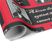 Ein gegen sich geteiltes Haus kann nicht stehen Geschenkpapier (Rolleneckpunkt)