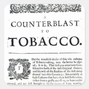 Ein Gegenwind für Tabak Quadratischer Aufkleber