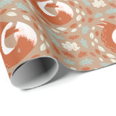 Ein geheimer Hideout - Niedliche Füchse Geschenkpapier (Rolleneckpunkt)