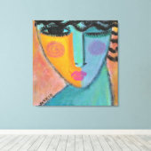 Ein Geheimnis Abstraktes Portrait einer Frau got Leinwanddruck (Insitu (Holzboden))