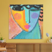 Ein Geheimnis Abstraktes Portrait einer Frau got Leinwanddruck (Insitu (Wohnzimmer))