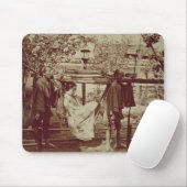 Ein Geisha, der herein einer Sänfte (Sepia-, Mousepad (Mit Mouse)