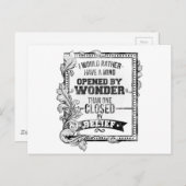 Ein Geist, der von Wonder eröffnet wurde Postkarte (Vorne/Hinten)