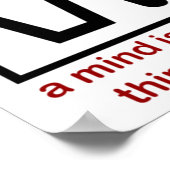 Ein Geist ist eine schreckliche Sache zu verschwen Poster (Ecke)