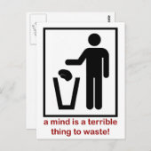 Ein Geist ist eine schreckliche Sache zu verschwen Postkarte (Vorne/Hinten)