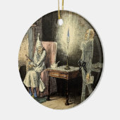 Ein Geist-Verzierung Weihnachtscarols Scrooge Keramikornament (Links)