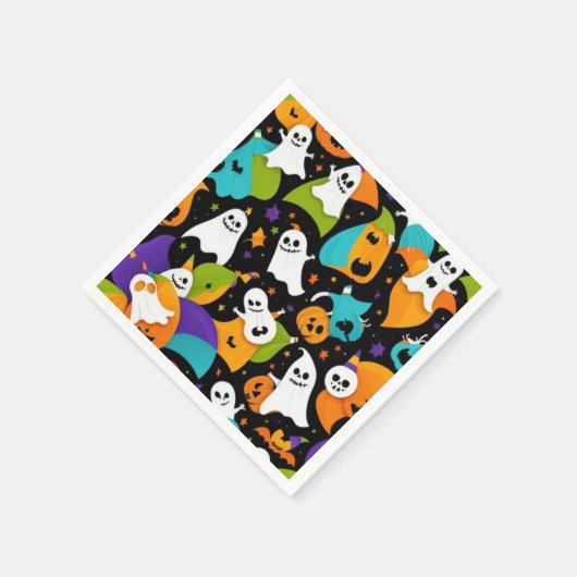 Ein geistes Halloween-Muster Serviette (Ecke)