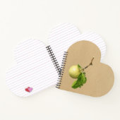 Ein gelber Apfel mit Blätter Notizblock (Innenseite)