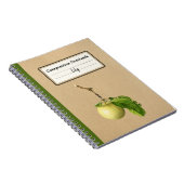 Ein gelber Apfel mit Blätter Personalisierter Comp Notizblock (Rechte Seite)