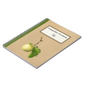 Ein gelber Apfel mit Blätter Personalisierter Comp Notizblock (Linke Seite)