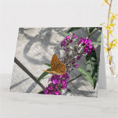 Ein gelber Schmetterling Karte (Gelbe Blume)