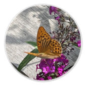 Ein gelber Schmetterling Keramikknauf (Vorderseite)