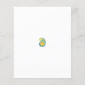 ein gelber und grüner Pisley mit Blätter und Blume Flyer (Hinten)