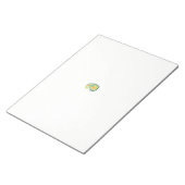 ein gelber und grüner Pisley mit Blätter und Blume Notizblock (angewinkelt)