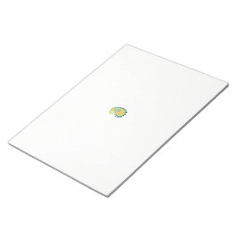 ein gelber und grüner Pisley mit Blätter und Blume Notizblock