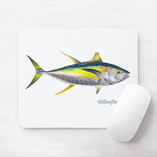 Ein Gelbflossen-Thunfischfische mousepad (Mit Mouse)