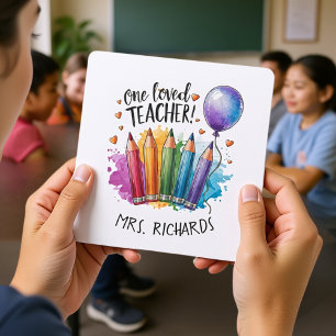 Ein geliebter Lehrer farbige Stifte Personalisiert