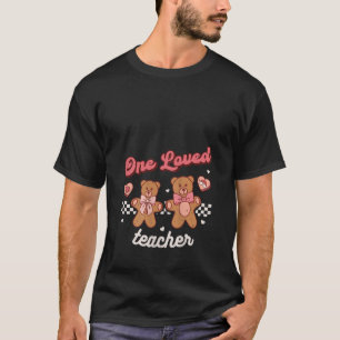 Ein geliebter Lehrer Valentinstag Retro Groovy Nie T-Shirt