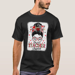 Ein geliebter Leopard Karierter Valentinstag Wo T-Shirt