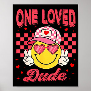 Ein geliebter Typ Karo-Herz Valentinstag Jungen Poster