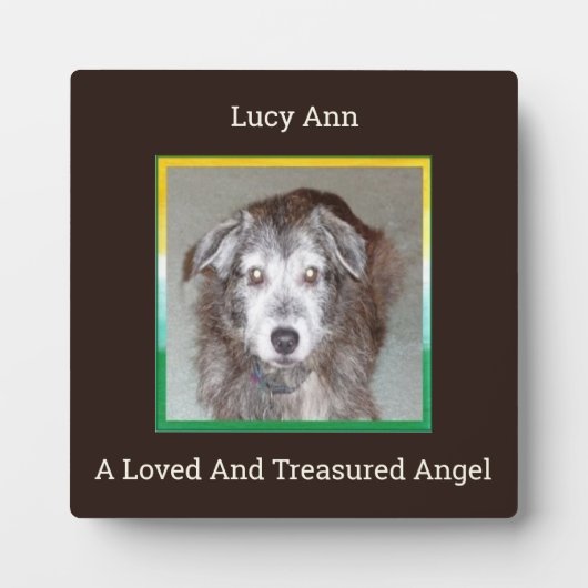 Ein geliebter und geschätzter Engel Fotoplatte (Vorderseite)