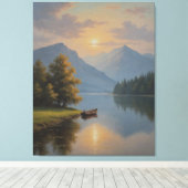 ein Gemälde auf einem Vintagen See Leinwanddruck (Insitu (Holzboden))