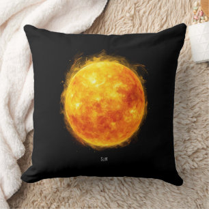 Ein Gemälde der Sonne im Weltraum Kissen