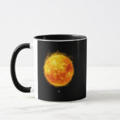 Ein Gemälde der Sonne im Weltraum Tasse (Links)
