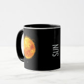 Ein Gemälde der Sonne im Weltraum Tasse (Vorderseite Links)