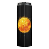 Ein Gemälde der Sonne im Weltraum Thermosbecher (Rückseite)