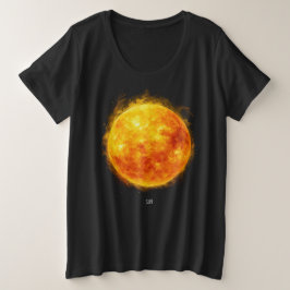 Ein Gemälde der Sonne in einem Weltraum-T-Shirt Große Größe T-Shirt