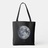Ein Gemälde des Mondes im Weltraum Tasche (Rückseite)