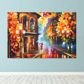 ein Gemälde einer Frau, die einen Regenschirm hält Leinwanddruck (Insitu (Holzboden))