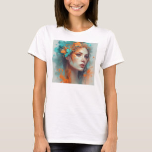 ein Gemälde einer Frau, ein T - Shirt der Fantasie