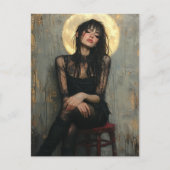 Ein Gemälde einer schönen Frau Postkarte (Vorderseite)